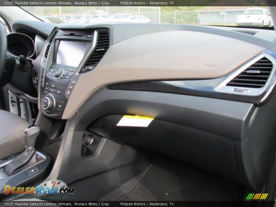 2015 Hyundai Santa Fe Limited Ultimate Monaco White / Gray Photo #17