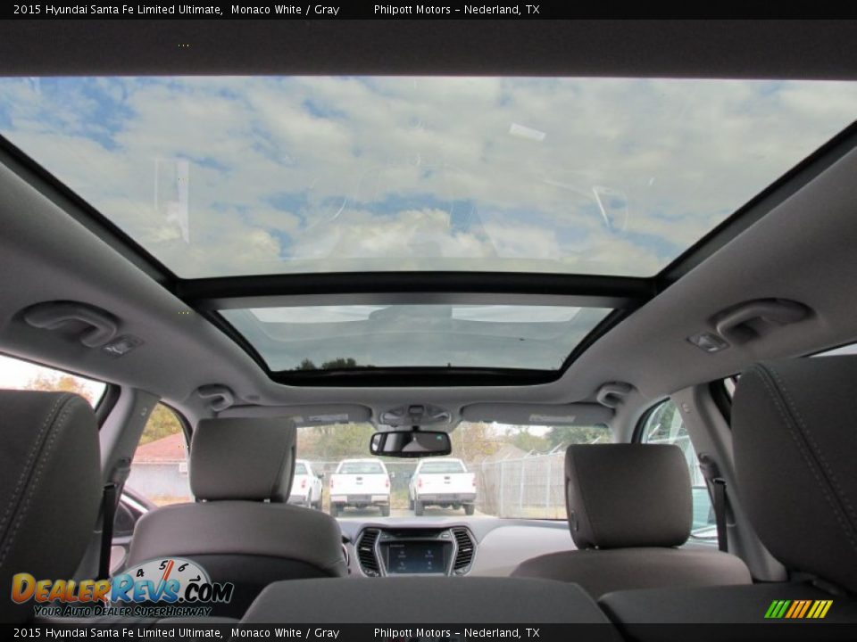 2015 Hyundai Santa Fe Limited Ultimate Monaco White / Gray Photo #21
