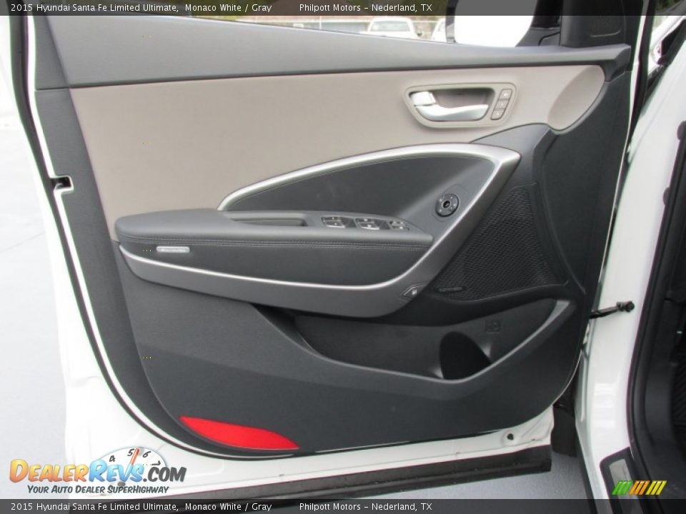 2015 Hyundai Santa Fe Limited Ultimate Monaco White / Gray Photo #25