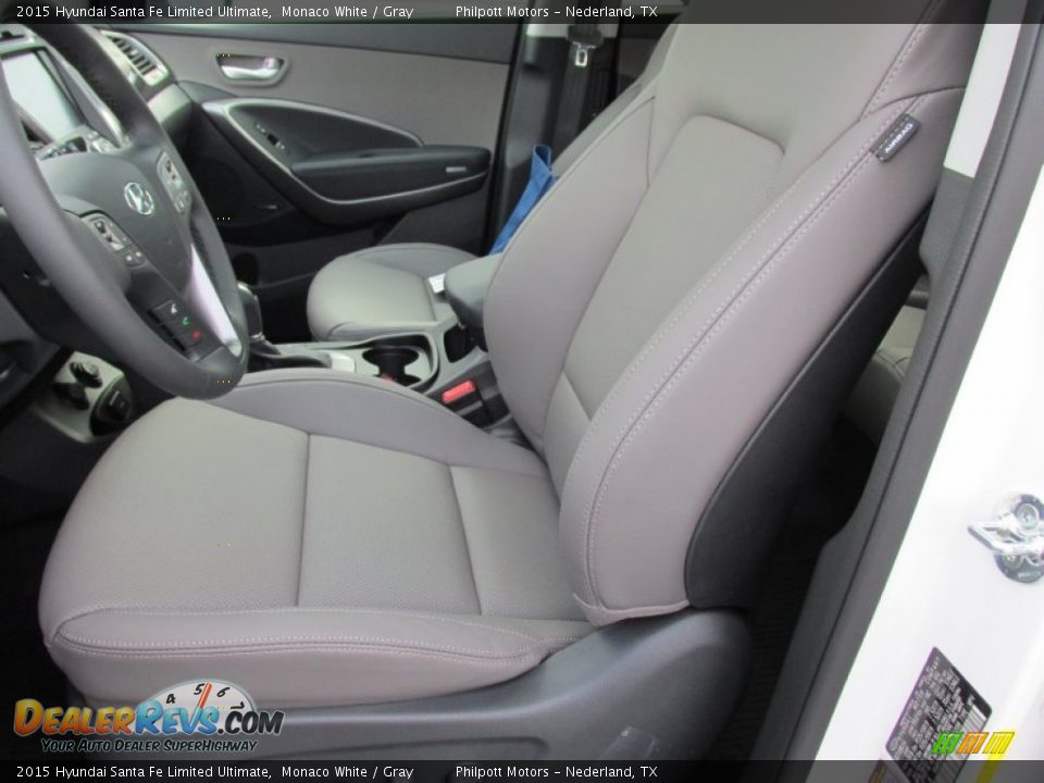 2015 Hyundai Santa Fe Limited Ultimate Monaco White / Gray Photo #27