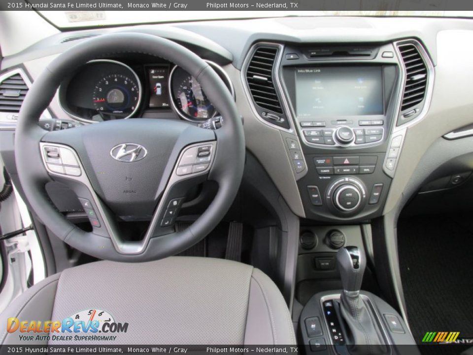 2015 Hyundai Santa Fe Limited Ultimate Monaco White / Gray Photo #29