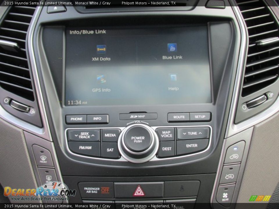2015 Hyundai Santa Fe Limited Ultimate Monaco White / Gray Photo #31
