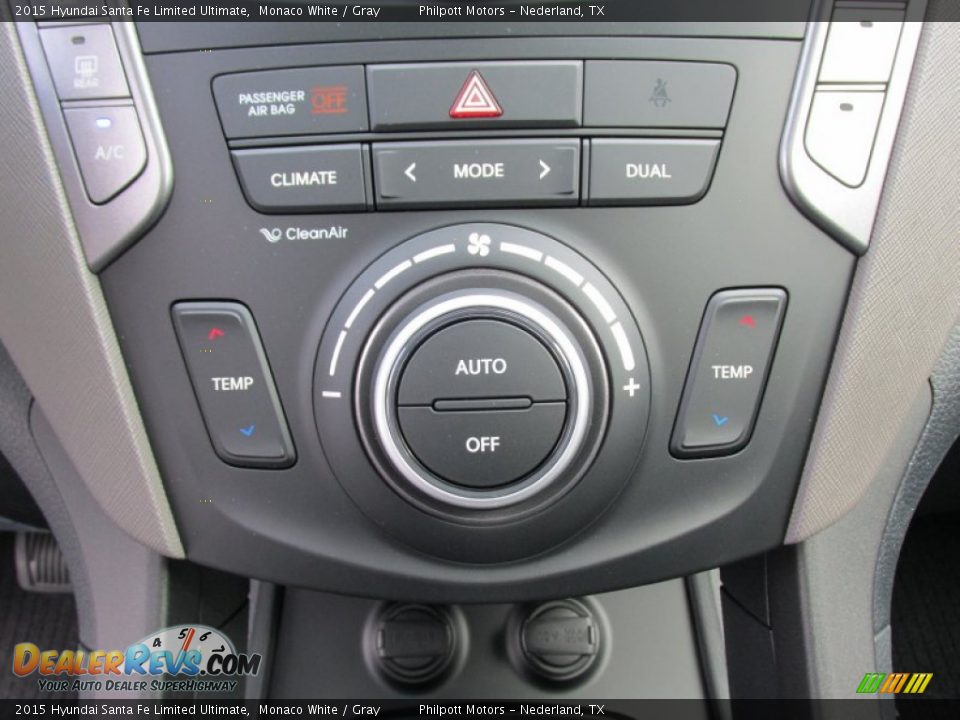 2015 Hyundai Santa Fe Limited Ultimate Monaco White / Gray Photo #32