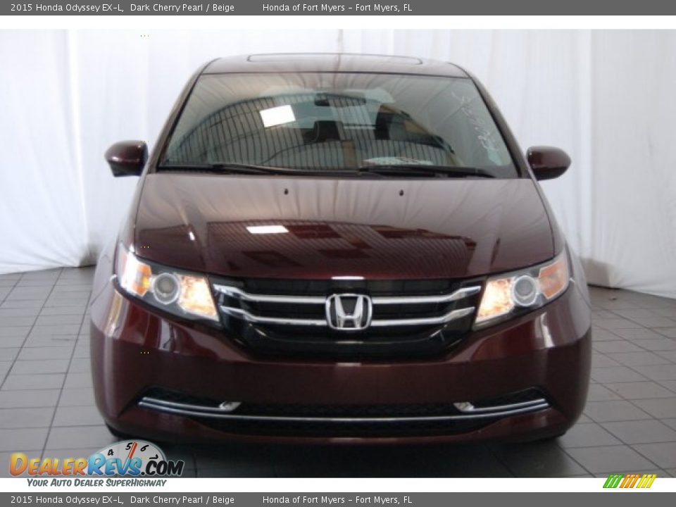 2015 Honda Odyssey EX-L Dark Cherry Pearl / Beige Photo #3
