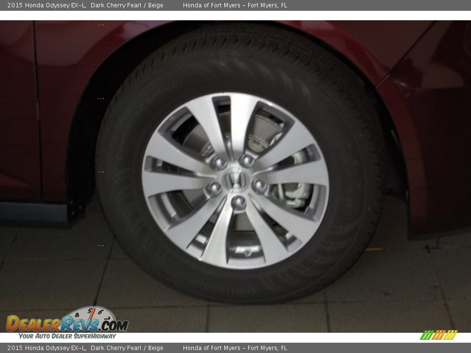 2015 Honda Odyssey EX-L Dark Cherry Pearl / Beige Photo #4