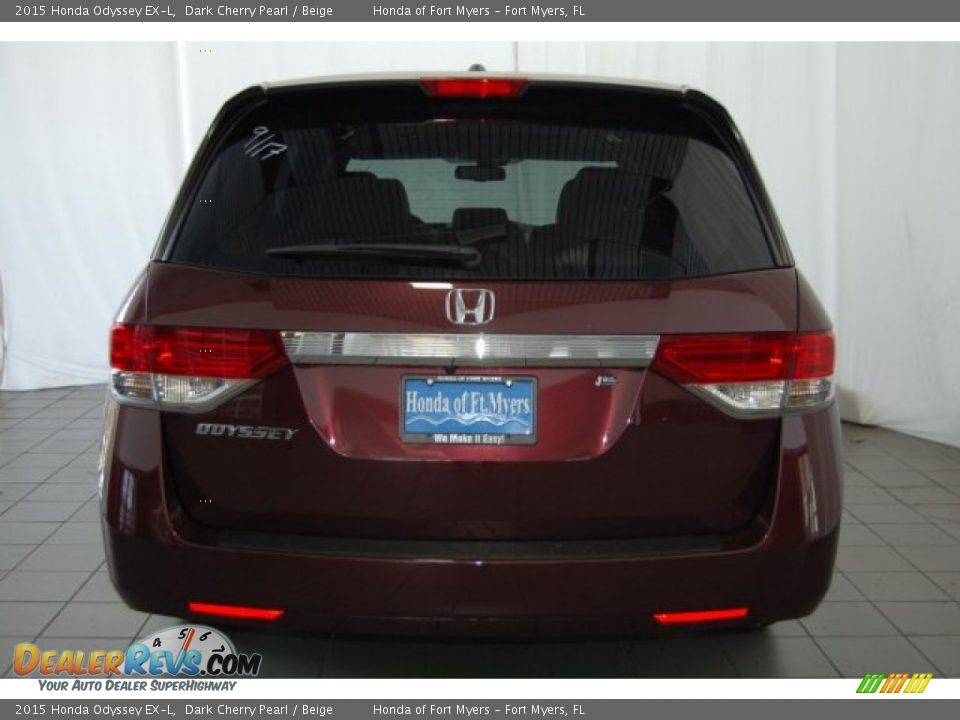 2015 Honda Odyssey EX-L Dark Cherry Pearl / Beige Photo #6