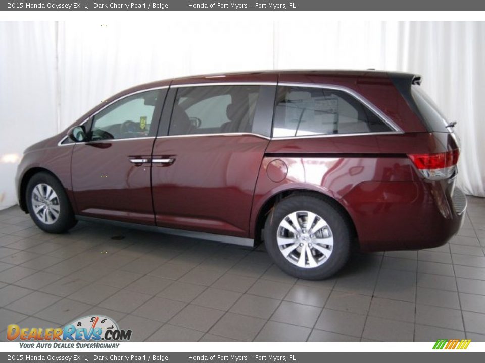 2015 Honda Odyssey EX-L Dark Cherry Pearl / Beige Photo #8