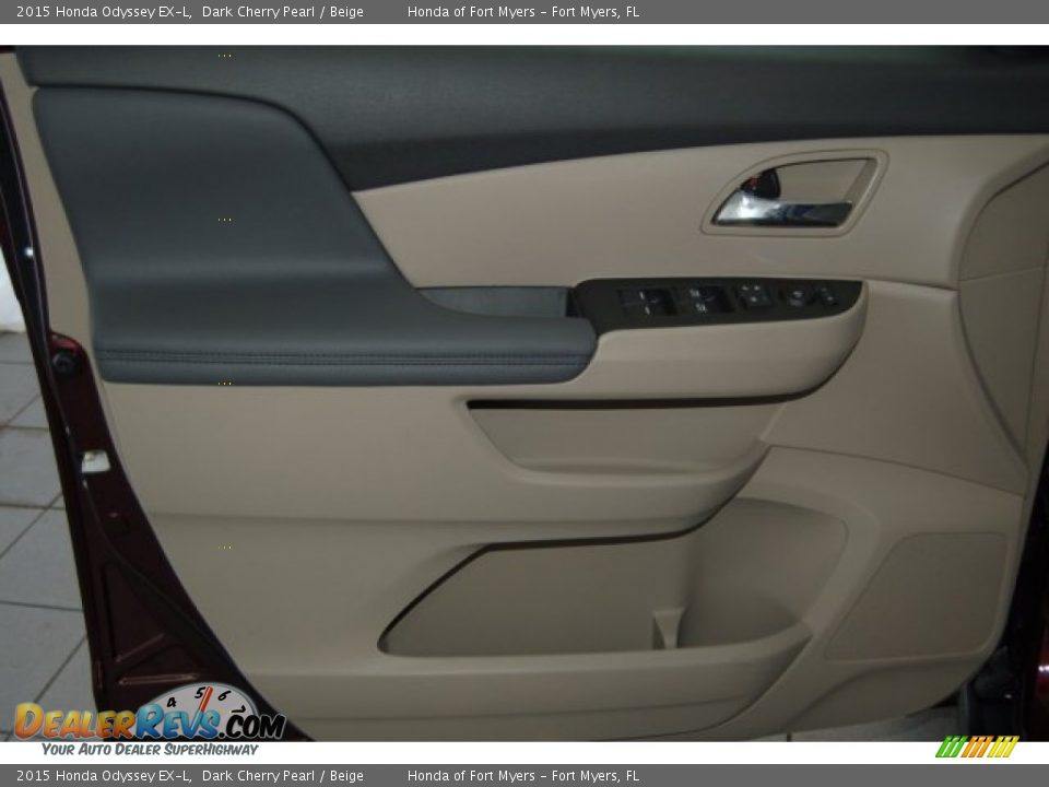 2015 Honda Odyssey EX-L Dark Cherry Pearl / Beige Photo #9