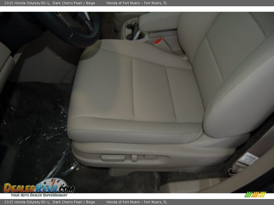 2015 Honda Odyssey EX-L Dark Cherry Pearl / Beige Photo #11