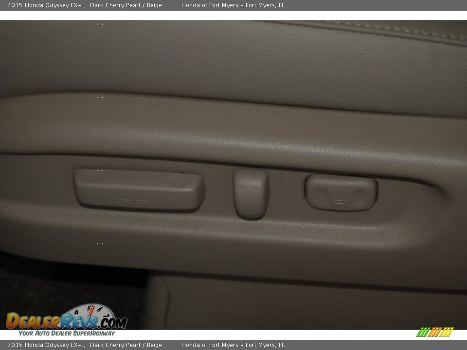 2015 Honda Odyssey EX-L Dark Cherry Pearl / Beige Photo #12