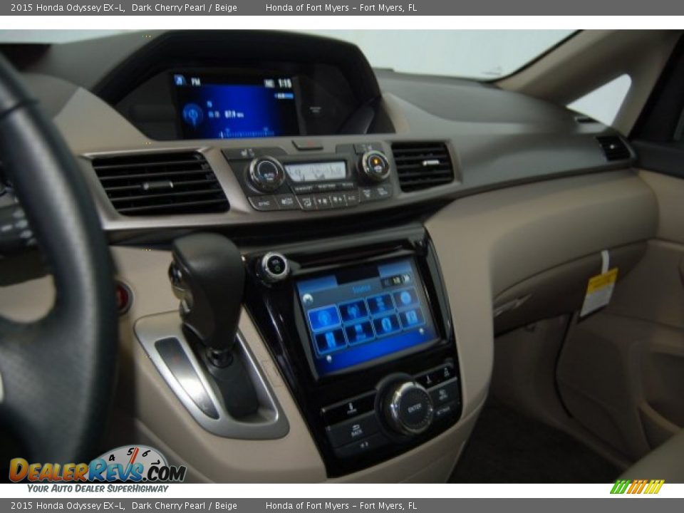 2015 Honda Odyssey EX-L Dark Cherry Pearl / Beige Photo #13