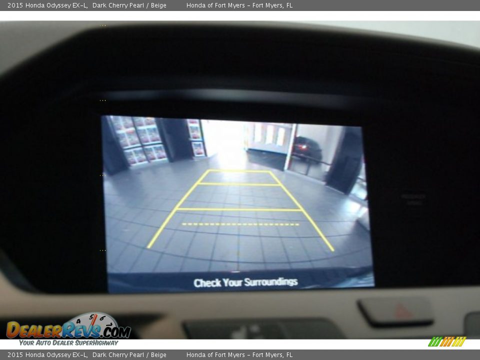 2015 Honda Odyssey EX-L Dark Cherry Pearl / Beige Photo #17