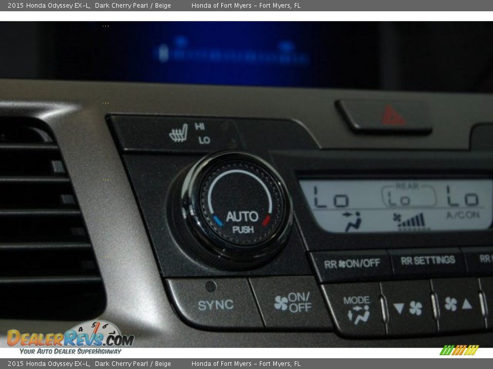 2015 Honda Odyssey EX-L Dark Cherry Pearl / Beige Photo #18