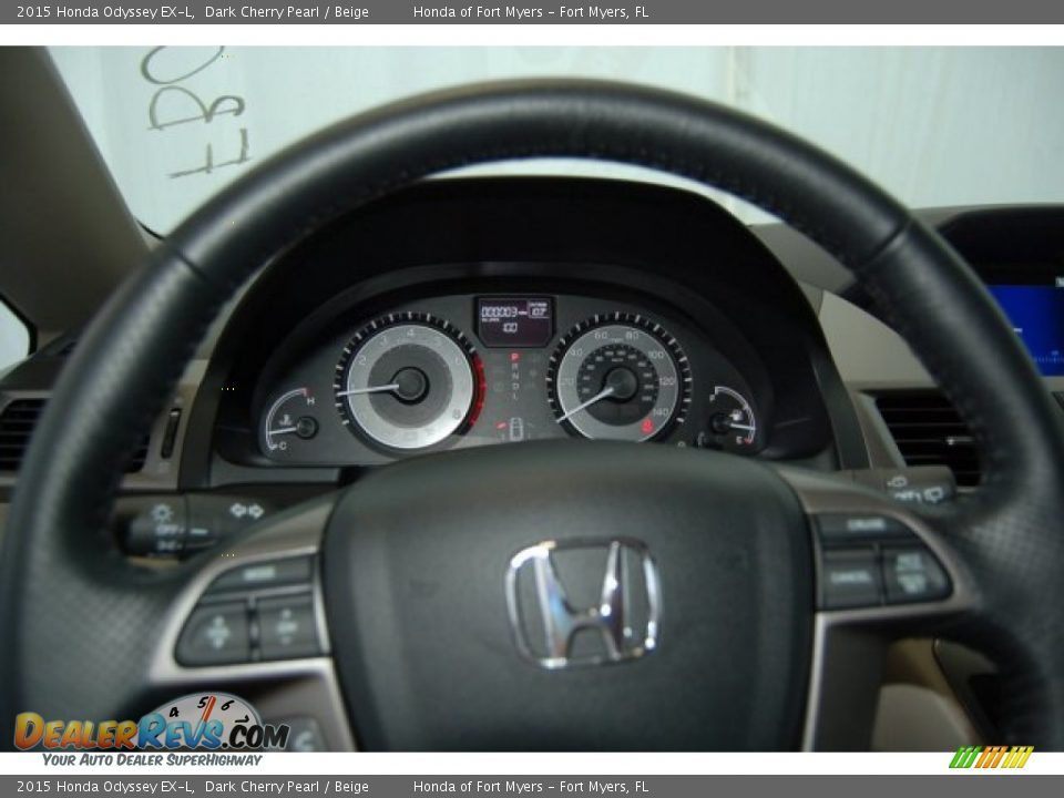 2015 Honda Odyssey EX-L Dark Cherry Pearl / Beige Photo #19