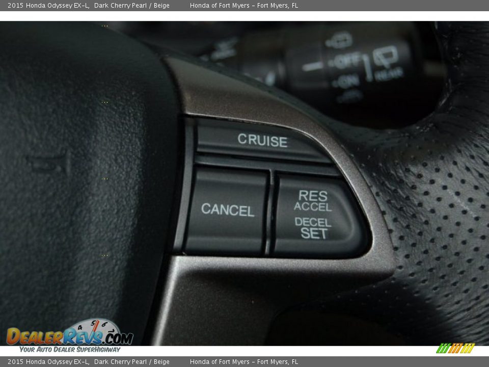 2015 Honda Odyssey EX-L Dark Cherry Pearl / Beige Photo #20