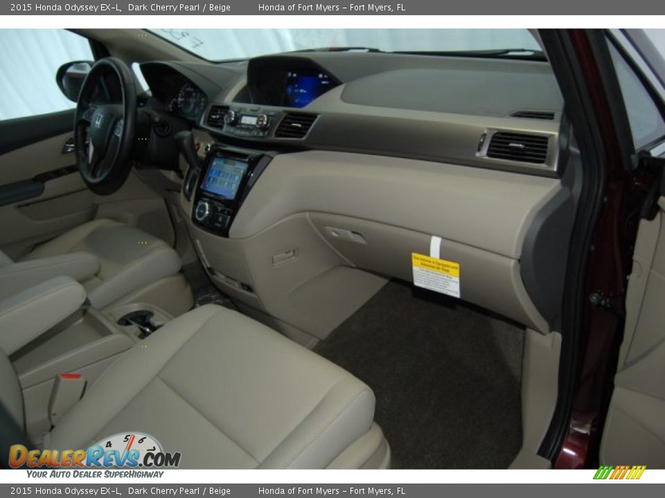 2015 Honda Odyssey EX-L Dark Cherry Pearl / Beige Photo #26