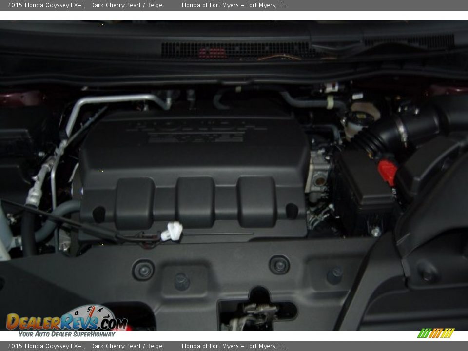 2015 Honda Odyssey EX-L Dark Cherry Pearl / Beige Photo #27