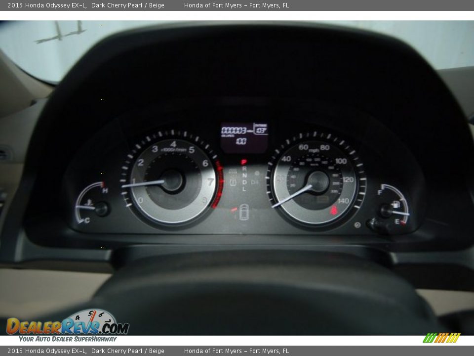 2015 Honda Odyssey EX-L Dark Cherry Pearl / Beige Photo #28