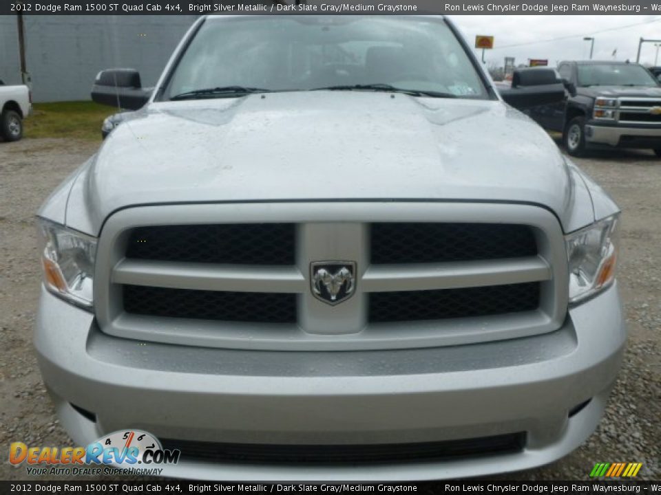 2012 Dodge Ram 1500 ST Quad Cab 4x4 Bright Silver Metallic / Dark Slate Gray/Medium Graystone Photo #9