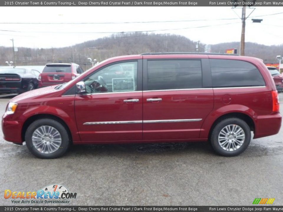 2015 Chrysler Town & Country Touring-L Deep Cherry Red Crystal Pearl / Dark Frost Beige/Medium Frost Beige Photo #2
