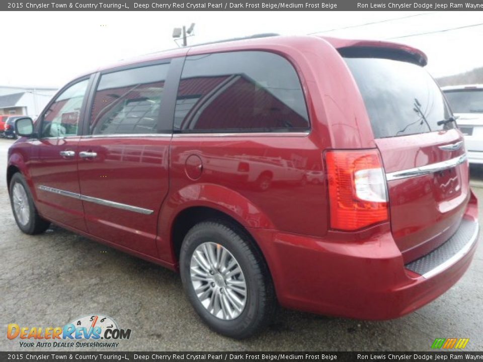 2015 Chrysler Town & Country Touring-L Deep Cherry Red Crystal Pearl / Dark Frost Beige/Medium Frost Beige Photo #3