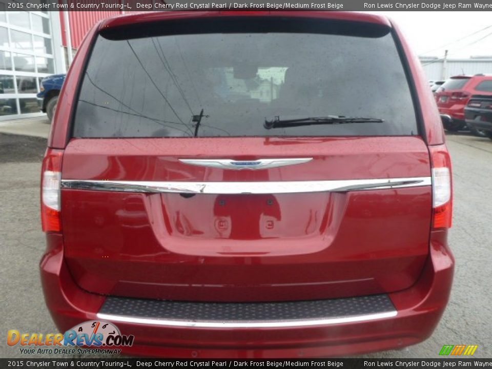 2015 Chrysler Town & Country Touring-L Deep Cherry Red Crystal Pearl / Dark Frost Beige/Medium Frost Beige Photo #4