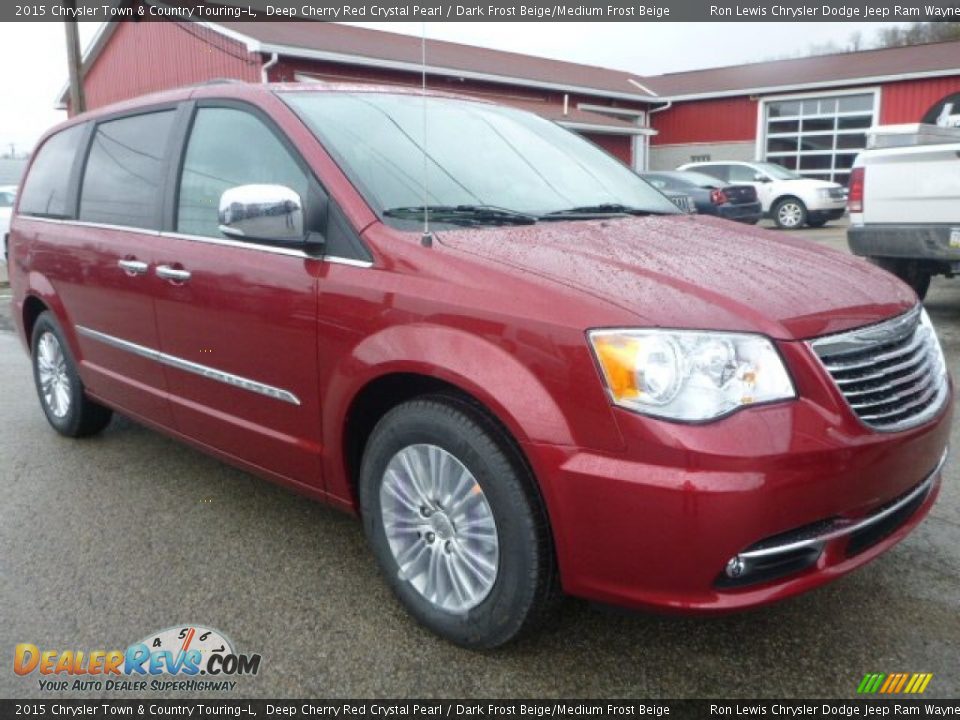 2015 Chrysler Town & Country Touring-L Deep Cherry Red Crystal Pearl / Dark Frost Beige/Medium Frost Beige Photo #7