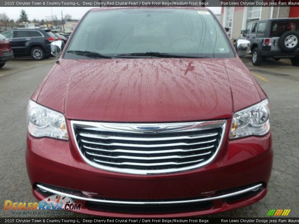 2015 Chrysler Town & Country Touring-L Deep Cherry Red Crystal Pearl / Dark Frost Beige/Medium Frost Beige Photo #8