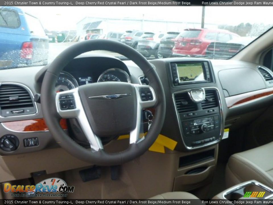 2015 Chrysler Town & Country Touring-L Deep Cherry Red Crystal Pearl / Dark Frost Beige/Medium Frost Beige Photo #14