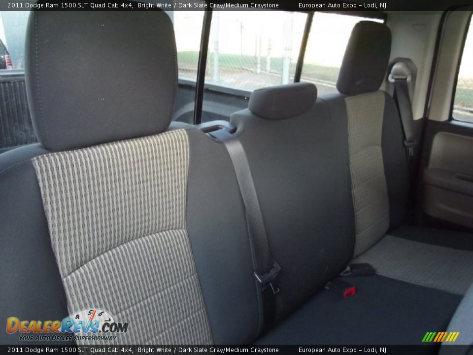 2011 Dodge Ram 1500 SLT Quad Cab 4x4 Bright White / Dark Slate Gray/Medium Graystone Photo #15