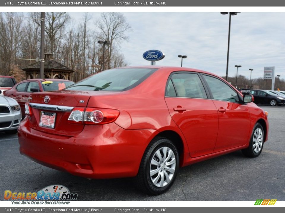 2013 Toyota Corolla LE Barcelona Red Metallic / Bisque Photo #3