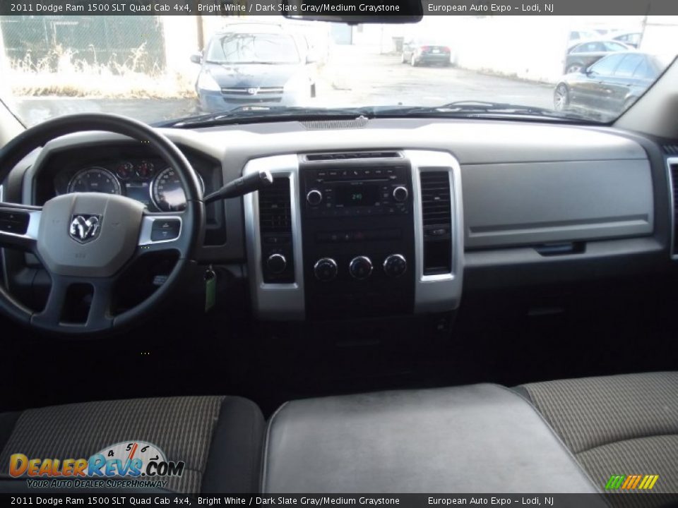 2011 Dodge Ram 1500 SLT Quad Cab 4x4 Bright White / Dark Slate Gray/Medium Graystone Photo #32