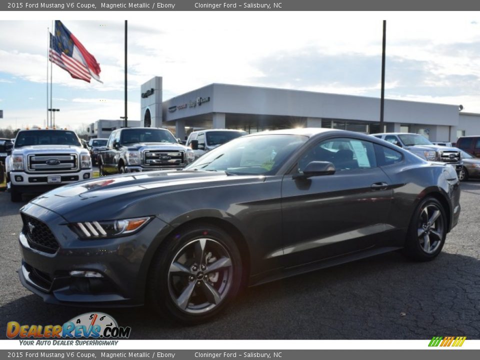 2015 Ford Mustang V6 Coupe Magnetic Metallic / Ebony Photo #3