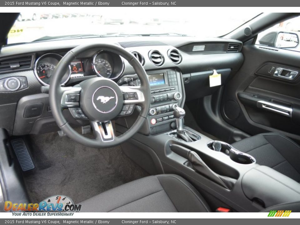 2015 Ford Mustang V6 Coupe Magnetic Metallic / Ebony Photo #7