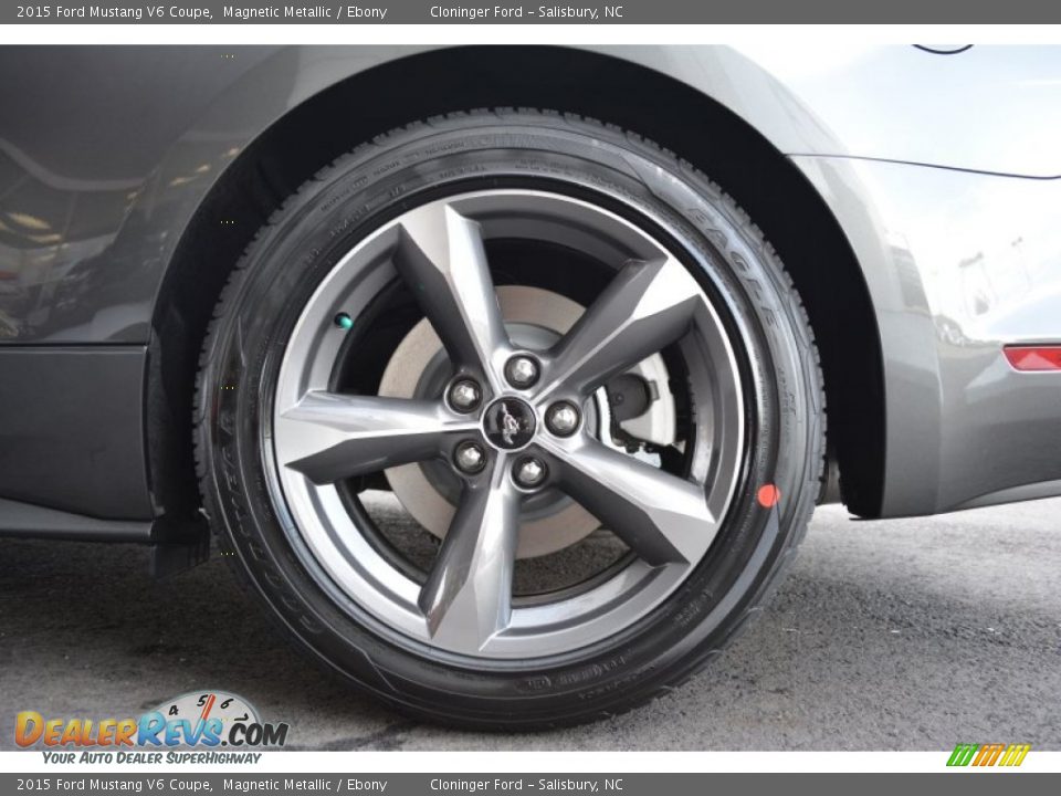 2015 Ford Mustang V6 Coupe Magnetic Metallic / Ebony Photo #10