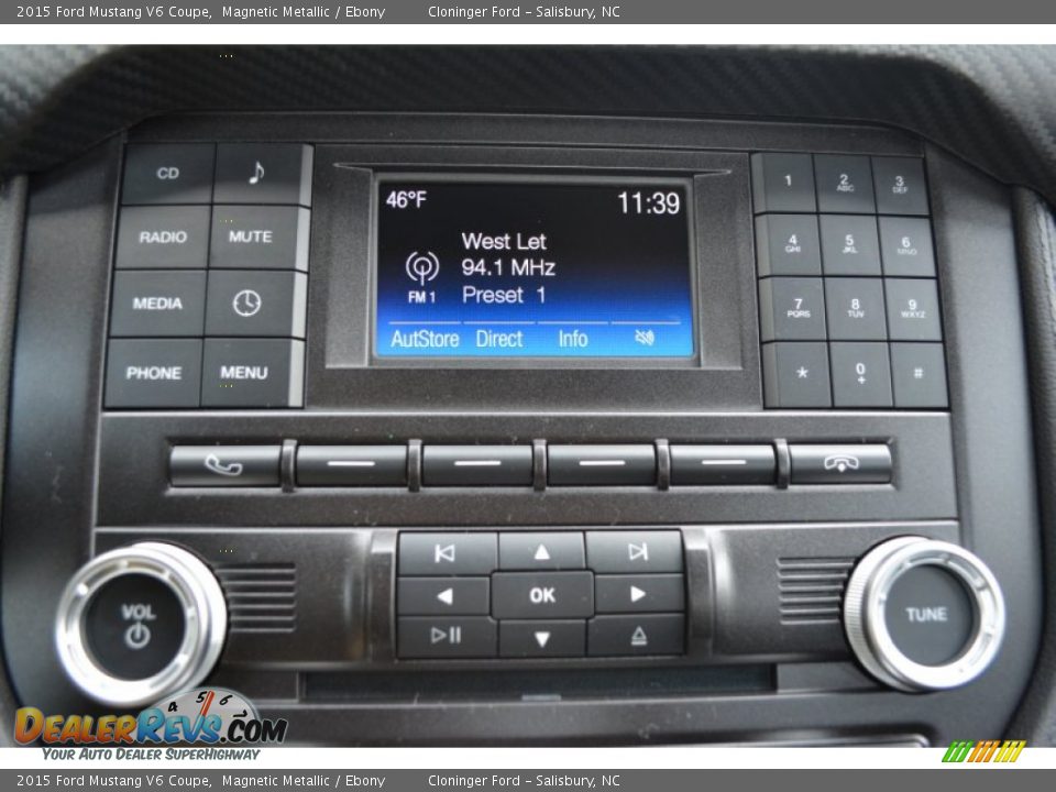 2015 Ford Mustang V6 Coupe Magnetic Metallic / Ebony Photo #11