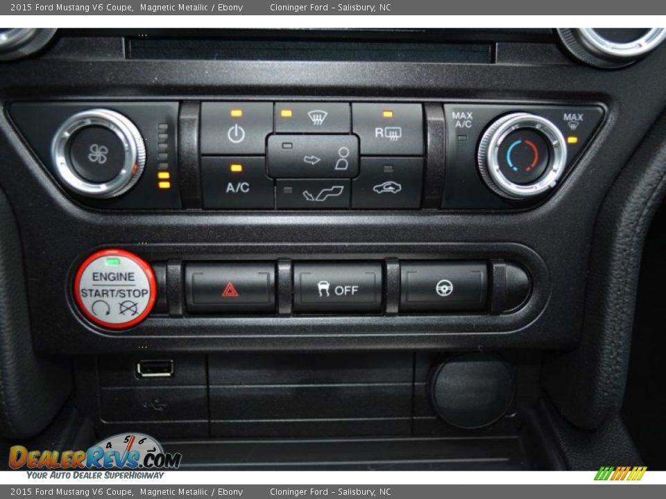 2015 Ford Mustang V6 Coupe Magnetic Metallic / Ebony Photo #14