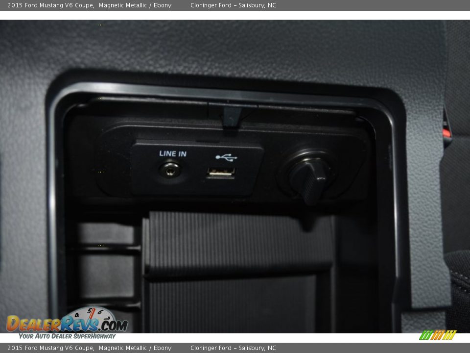 2015 Ford Mustang V6 Coupe Magnetic Metallic / Ebony Photo #15