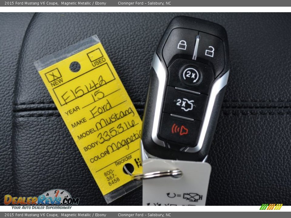 2015 Ford Mustang V6 Coupe Magnetic Metallic / Ebony Photo #19