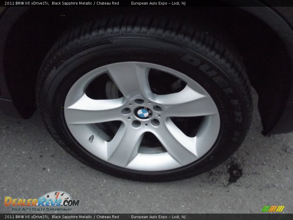 2011 BMW X6 xDrive35i Black Sapphire Metallic / Chateau Red Photo #10