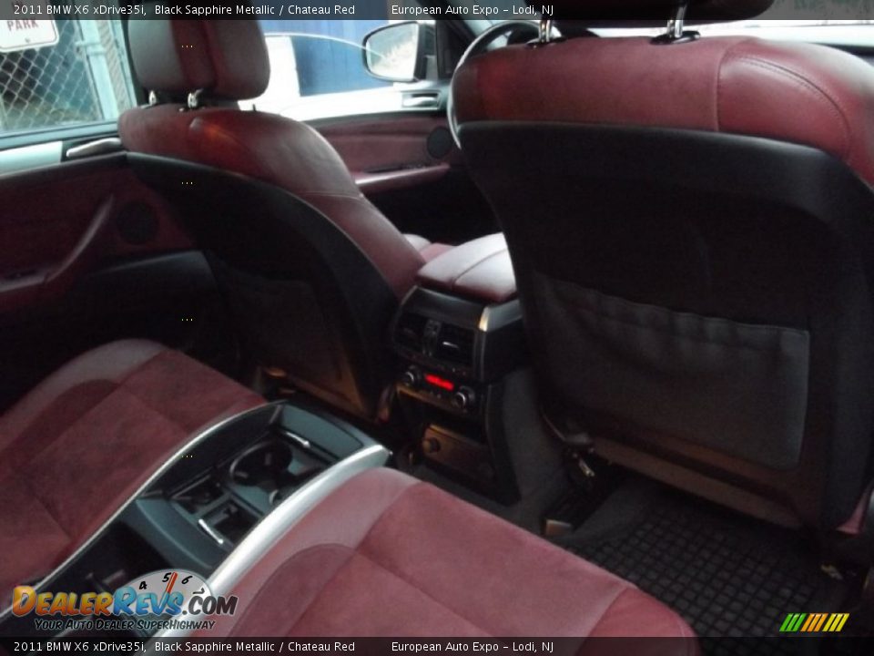 2011 BMW X6 xDrive35i Black Sapphire Metallic / Chateau Red Photo #16