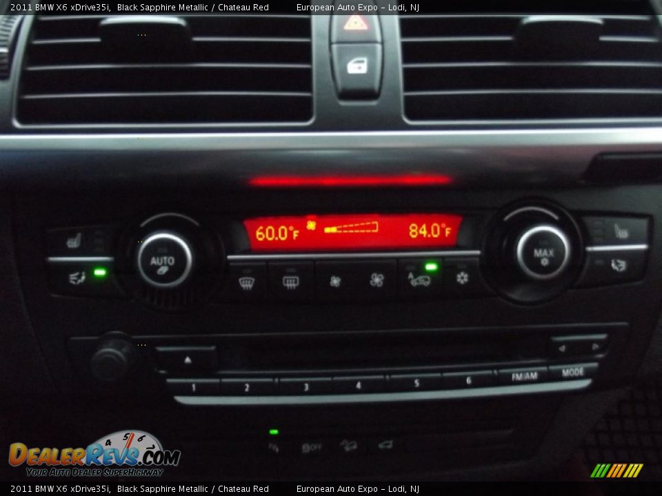 2011 BMW X6 xDrive35i Black Sapphire Metallic / Chateau Red Photo #29