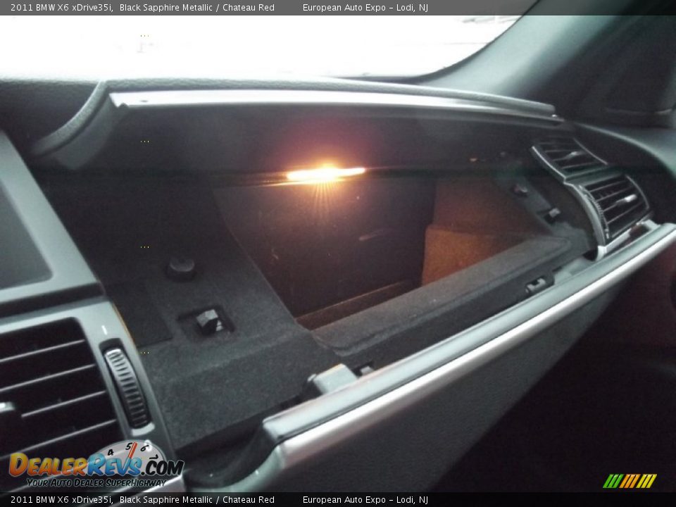 2011 BMW X6 xDrive35i Black Sapphire Metallic / Chateau Red Photo #33