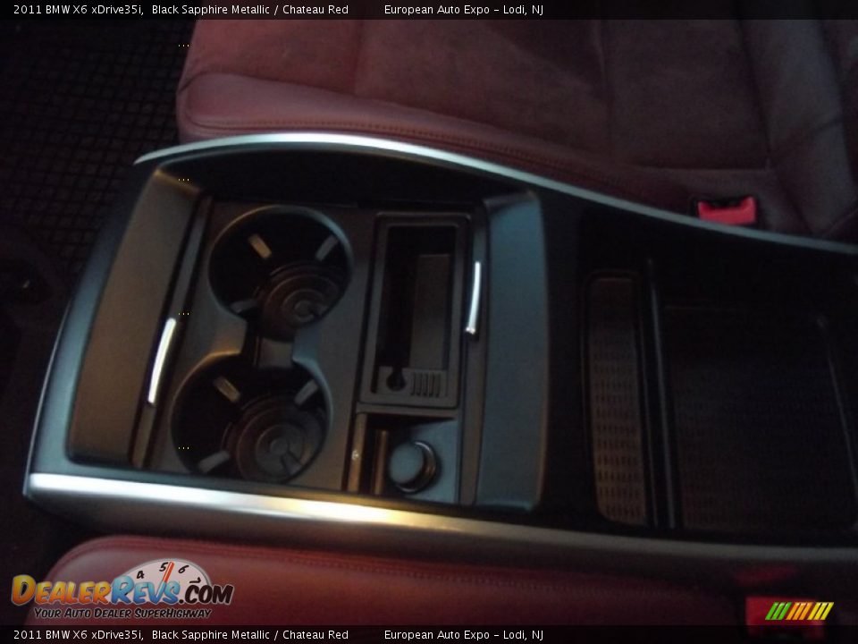 2011 BMW X6 xDrive35i Black Sapphire Metallic / Chateau Red Photo #36