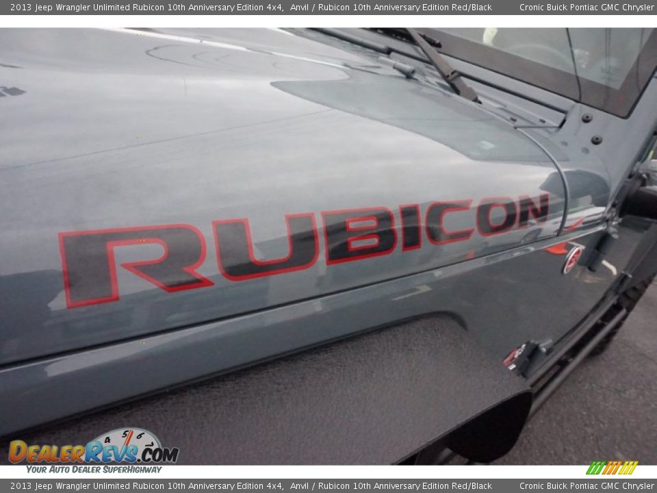 2013 Jeep Wrangler Unlimited Rubicon 10th Anniversary Edition 4x4 Anvil / Rubicon 10th Anniversary Edition Red/Black Photo #13
