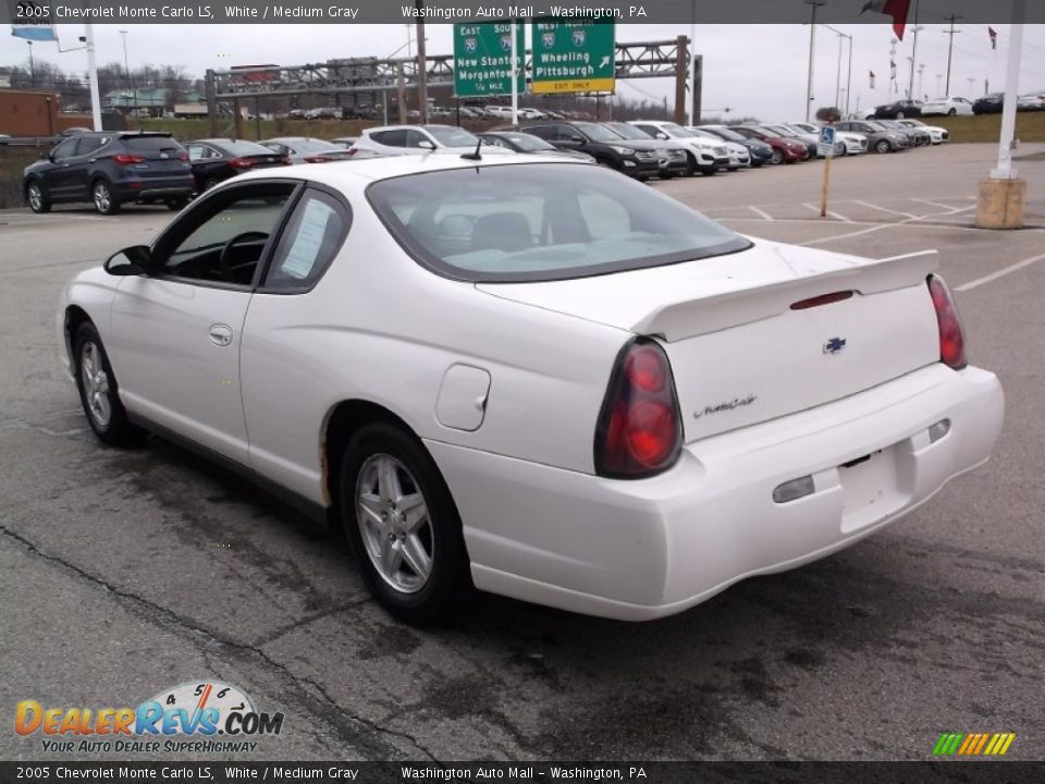 2005 Chevrolet Monte Carlo LS White / Medium Gray Photo #7