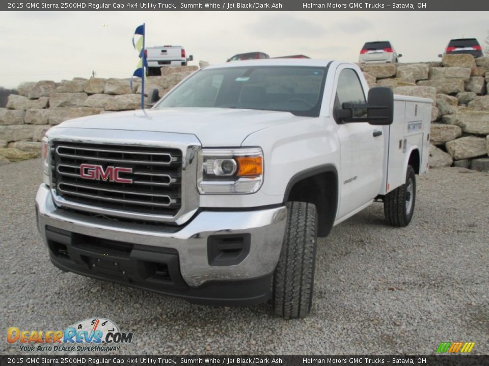 2015 GMC Sierra 2500HD Regular Cab 4x4 Utility Truck Summit White / Jet Black/Dark Ash Photo #2