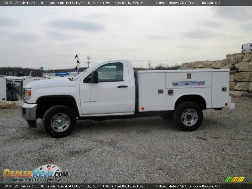 2015 GMC Sierra 2500HD Regular Cab 4x4 Utility Truck Summit White / Jet Black/Dark Ash Photo #3