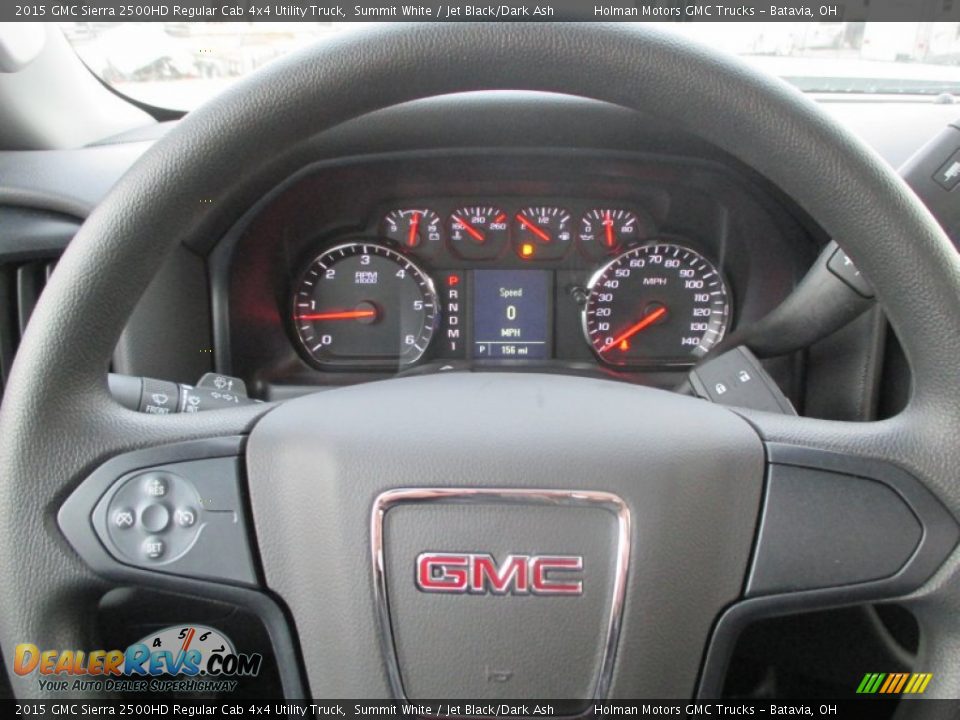 2015 GMC Sierra 2500HD Regular Cab 4x4 Utility Truck Summit White / Jet Black/Dark Ash Photo #11