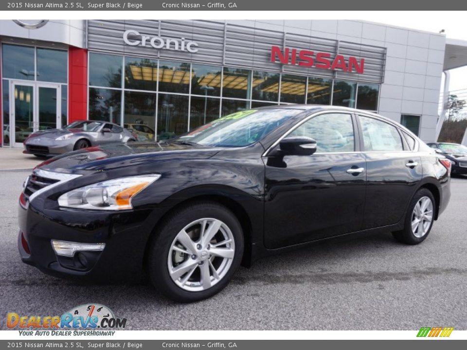 2015 Nissan Altima 2.5 SL Super Black / Beige Photo #1